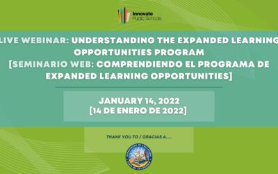 Innovate partners with the CDE for an ELO-P informational meeting